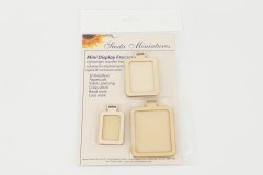 Siesta - Miniature Display Frames, Wooden Rectangles, 2.5 x3in, 2.5 x 2in, 2 x 1.5in (Pack of 3)