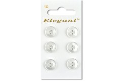 Sirdar Elegant Round 4 Hole Wide Rimmed Clear Plastic Buttons, 12mm (pack of 6)