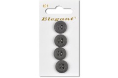 Sirdar Elegant Round 4 Hole Plastic Buttons, Grey, 16mm (pack of 4)