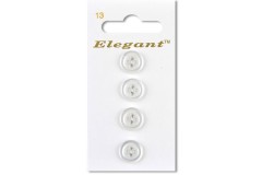 Sirdar Elegant Round 4 Hole Rimmed Clear Plastic Buttons, 12mm (pack of 4)