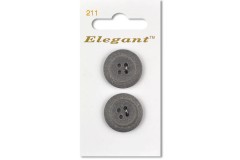 Sirdar Elegant Round 4 Hole Plastic Buttons, Grey, 22mm (pack of 2)