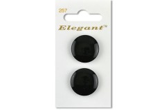 Sirdar Elegant Round Shanked Plastic Buttons, Black, 22mm (pack of 2)