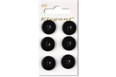 Sirdar Elegant Round 4 Hole Plastic Buttons, Black, 19mm (pack of 6)