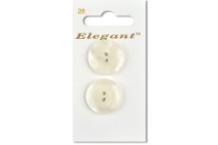 Sirdar Elegant Round 2 Hole Plastic Buttons, Pearlescent Ivory, 22mm (pack of 2)