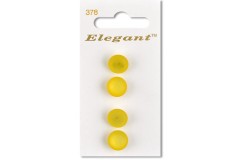Sirdar Elegant Round Shanked Plastic Buttons, Yellow, 11mm (pack of 4)