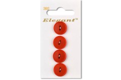 Sirdar Elegant Round 2 Hole Rimmed Plastic Buttons, Red, 16mm (pack of 4)