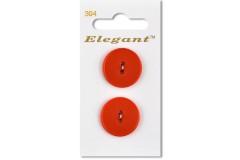 Sirdar Elegant Round 2 Hole Plastic Buttons, Red, 22mm (pack of 2)