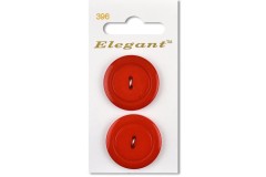 Sirdar Elegant Round 2 Hole Plastic Buttons, Red, 28mm (pack of 2)