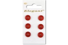 Sirdar Elegant Round 4 Hole Rimmed Plastic Buttons, Red, 11mm (pack of 6)