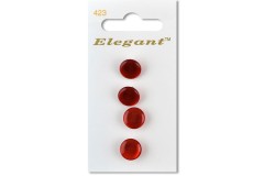 Sirdar Elegant Round Shanked Plastic Buttons, Pearlescent Red, 11mm (pack of 4)
