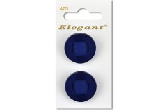 Sirdar Elegant Round Shanked Plastic Buttons with Textured Rim, Navy, 25mm (pack of 2)