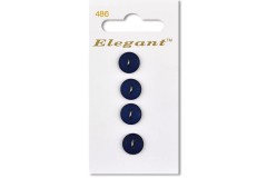 Sirdar Elegant Round 2 Hole Plastic Buttons, Navy, 11mm (pack of 4)