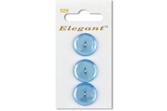 Sirdar Elegant Round 2 Hole Plastic Buttons, Pearlescent Light Blue, 19mm (pack of 3)