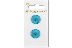 Sirdar Elegant Round 4 Hole Plastic Buttons, Turquoise with Glitter, 16mm (pack of 2)