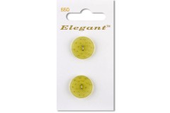 Sirdar Elegant Round 2 Hole Spotty Plastic Buttons, Lime Green, 19mm (pack of 2)