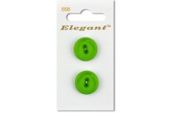 Sirdar Elegant Round 2 Hole Rimmed Plastic Buttons, Green, 19mm (pack of 2)