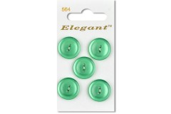 Sirdar Elegant Round 2 Hole Rimmed Plastic Buttons, Light Green, 19mm (pack of 5)