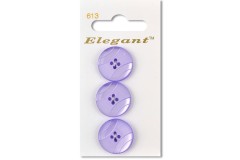 Sirdar Elegant Round 4 Hole Plastic Buttons with Curve Design, Lavender, 19mm (pack of 3)