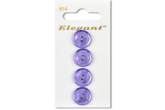 Sirdar Elegant Round 2 Hole Plastic Buttons, Violet, 16mm (pack of 4)
