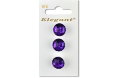Sirdar Elegant Round Shanked Faceted Plastic Buttons, Purple, 16mm (pack of 3)