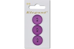 Sirdar Elegant Round 2 Hole Plastic Buttons, Fuchsia, 19mm (pack of 3)