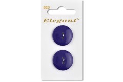 Sirdar Elegant Round 2 Hole Plastic Buttons, Deep Purple, 22mm (pack of 2)