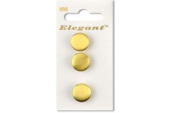 Sirdar Elegant Round Shanked Metal Buttons, Gold, 16mm (pack of 3)