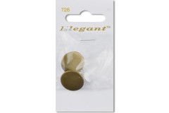 Sirdar Elegant Round Shanked Metal Stud Buttons, Antique Gold, 19mm (pack of 2)