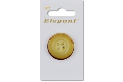 Sirdar Elegant Round 4 Hole Plastic Button, Tan/Brown, 32mm (pack of 1)