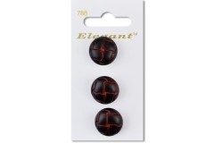 Sirdar Elegant Round Shanked Leather Look Plastic Buttons, Brown,19mm (pack of 3)
