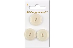 Sirdar Elegant Round 2 Hole Fisheye Buttons, Pearlescent Cream, 22mm (pack of 3)