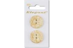 Sirdar Elegant Round 2 Hole Marble Effect Plastic Buttons, Beige, 25mm (pack of 2)