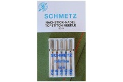 Schmetz Machine Needles, Top Stitch 130N, Sizes 80-100/12-16 (pack of 5)