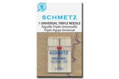 Schmetz Machine Needles, Universal Triple 130/705 H DRI, 3mm Size 80 (pack of 1)
