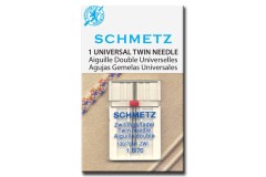 Schmetz Machine Needles, Universal Twin 130/705 H ZWI, 2mm Size 80 (pack of 1)