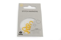 Tulip Stitch Markers - Yellow Hearts - Medium
