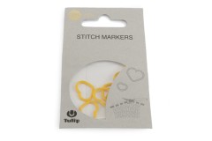 Tulip Stitch Markers - Yellow Hearts - Large