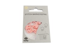 Tulip Locking Stitch Markers - Pink Hearts