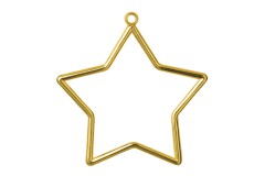 Vervaco Embroidery Frame, Gold, Plastic, Star Shaped, 7cm / 2.8in