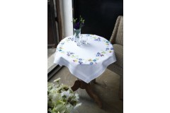 Vervaco - Tablecloth - Pretty Pansies (Cross Stitch & Embroidery Kit)
