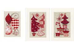 Vervaco - Christmas Motif Cards - Set of 3 (Cross Stitch Kit)