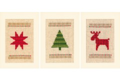 Vervaco - Greeting Cards - Christmas - Set of 3 (Cross Stitch Kit)