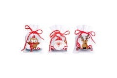 Vervaco - Pot Pourri Bags - Christmas Buddies - Set of 3  (Cross Stitch Kit)