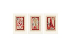 Vervaco - Greeting Cards - Christmas Symbols - Set of 3 (Cross Stitch Kit)