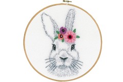 Vervaco - Rabbit with Flowers (Embroidery Kit)