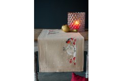 Vervaco - Table Runner - Snow Hare and Goldfinch (Cross Stitch & Embroidery Kit)