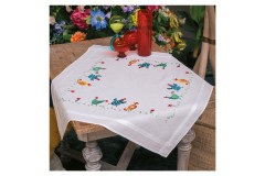 Vervaco - Tablecloth - Colourful Chickens (Embroidery Kit)