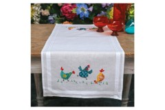 Vervaco - Table Runner - Colourful Chickens (Embroidery Kit)