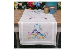 Vervaco - Table Runner - Allium in Blue & Purple (Embroidery Kit)