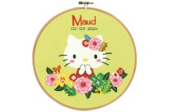 Vervaco - Hello Kitty - Green Floral (Cross Stitch Kit)